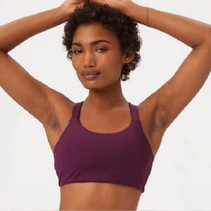 Girlfriend Collective Lou V-Back Bra Purple NWT Sustainable size XL